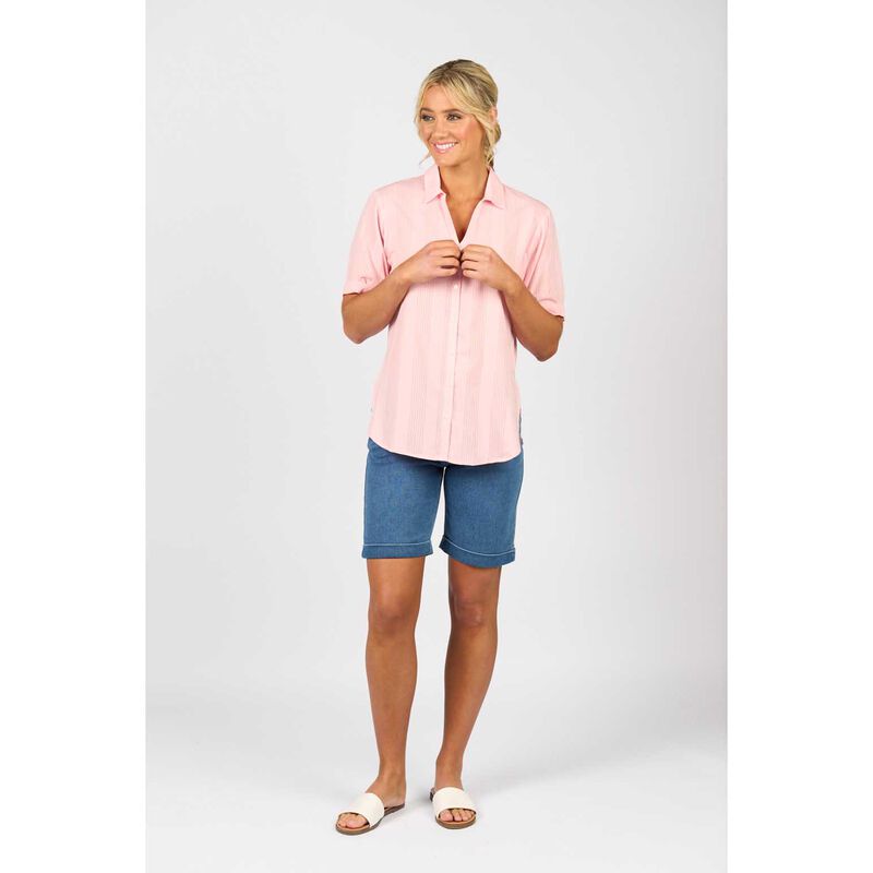 Vassalli Dropped Shoulder Shirt With Rounded Hem image number 7